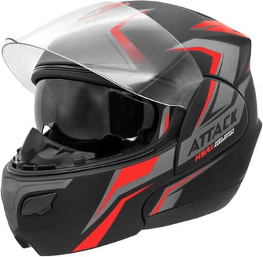 CAPACETE ESCAMOTEÁVEL PRO TORK ATTACK HSA VERMELHO TAM. 56