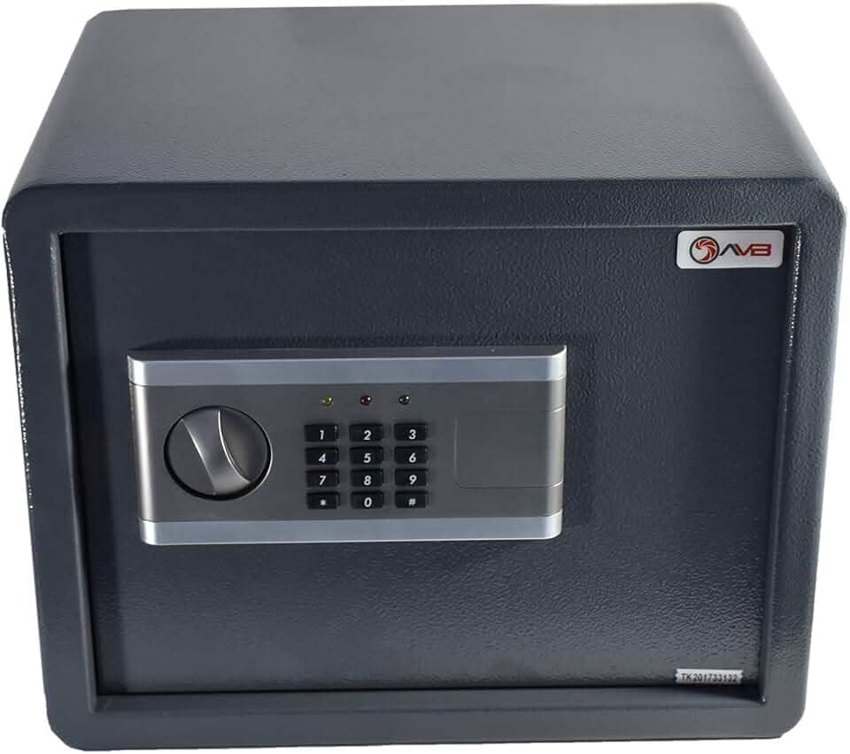 AVB, Cofre Parede Armas Curtas Fechadura Eletrônica Chave 38x30x30cm AVB E30DA
