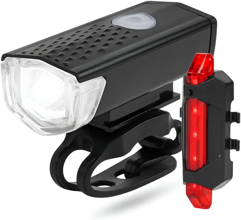 Kit Lanterna Bike Farol Luzes de Bicicleta Led Recarregável USB a Prova da Água Acessorios Bicicleta Ciclismo Sinalizador Luz Dianteira Traseira Pisca Alerta