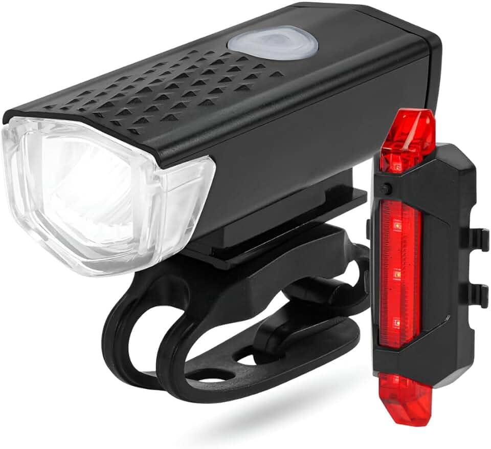 Kit Lanterna Bike Farol Luzes de Bicicleta Led Recarregável USB a Prova da Água Acessorios Bicicleta Ciclismo Sinalizador Luz Dianteira Traseira Pisca Alerta