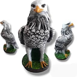 Genérico - Águia Gavião Espanta Pombos Passarinhos Jardim - Escultura Decorativa Resina - Original da Ave - 36x22Cm - 4Kg