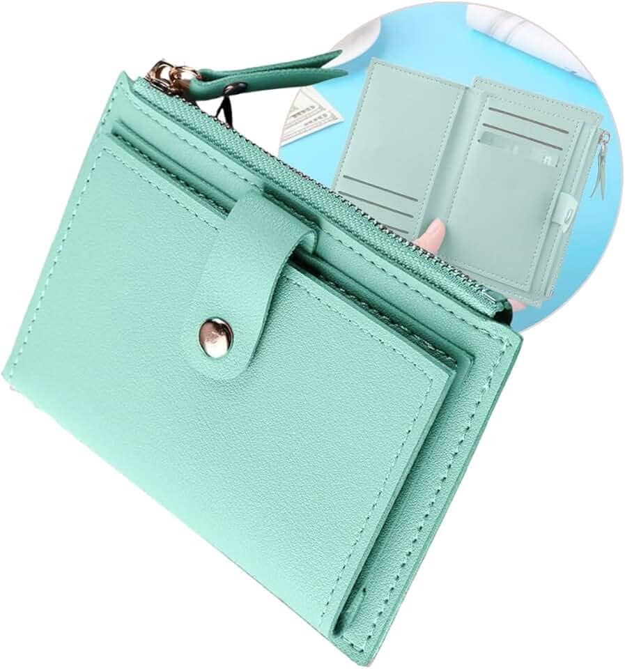 Carteira Feminina Porta Cartão bolso para moedas com zíper em Couro PU modelo pequeno, cartões de crédito, slim luxo.