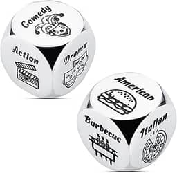 Presentes de aniversário de casamento para ele, namorado, namorada, marido, esposa, presente de aniversário, jantar, 2 peças, dados para homens e mulheres, noivado, presente de dia dos namorados