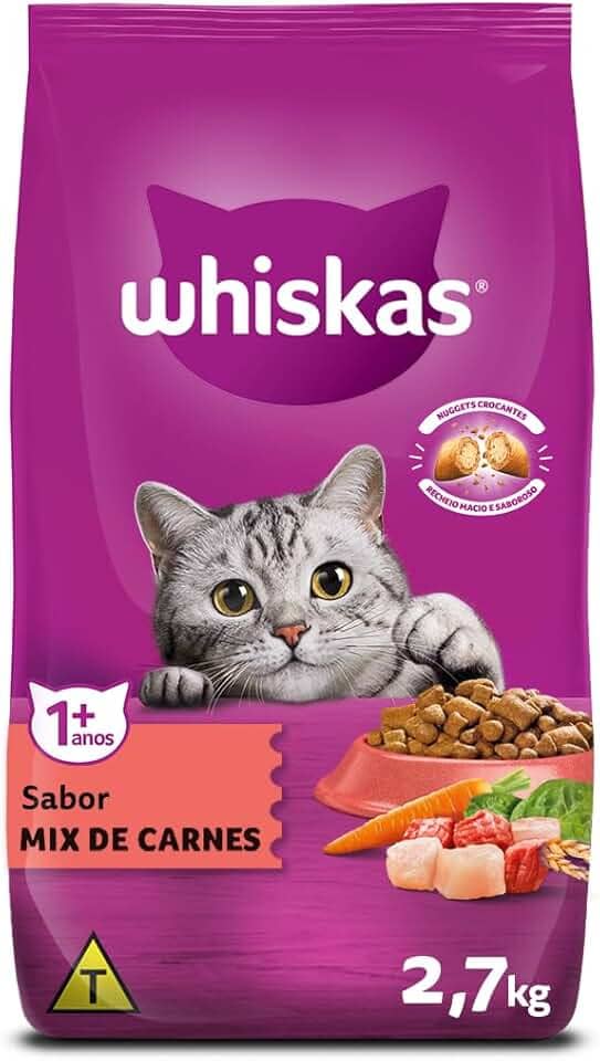 whiskas Ração Whiskas Para Gatos Adultos Castrados Sabor Carne - 10,1Kg