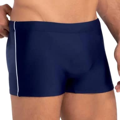 Sunga Boxer Mash Masculina Cordão Ajustável Natação Praia UV 50+ Lisa