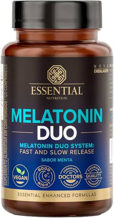 Melatonina Duo 120Caps sabor Menta - Essential Nutrition