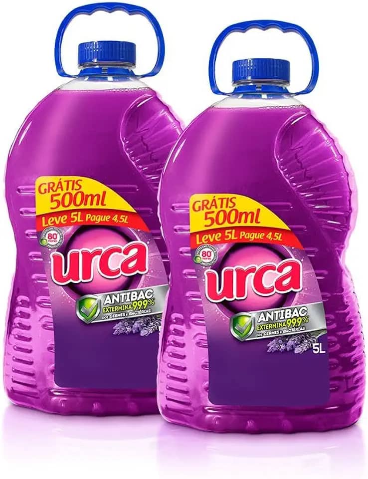 Kit com 2 Desinfetante Pinho Urca 5 Litros Lavanda Antibac Limpeza