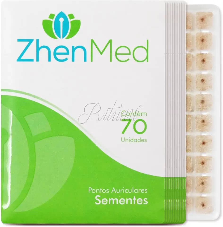 Ponto Auricular Semente Mostarda 700 Pontos Zhenmed Auriculoterapia (Esparadrapo Redondo)
