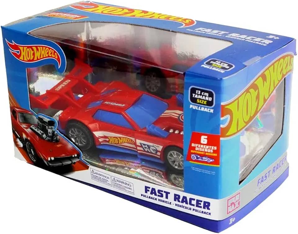 Carro de Fricção Hot Wheels Fast Racer Luz e Som Modelos Sortidos Multikids - BR2084
