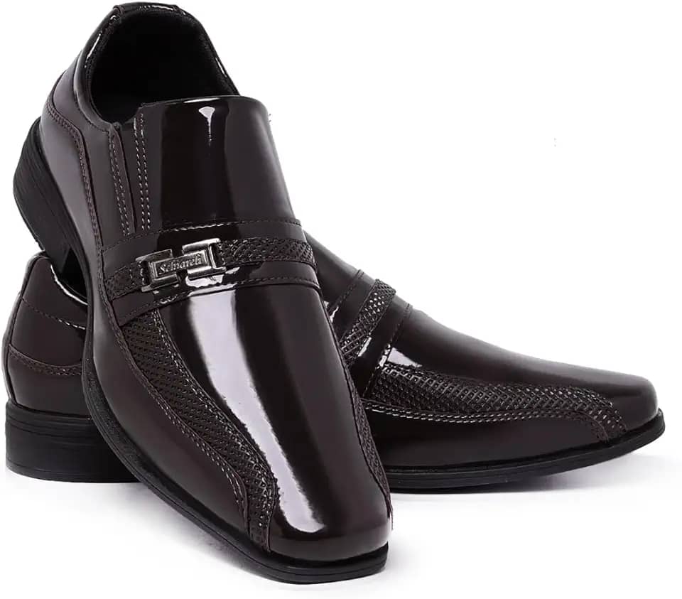 Sapato Social Masculino Bico Fino Elegante Pull On 836