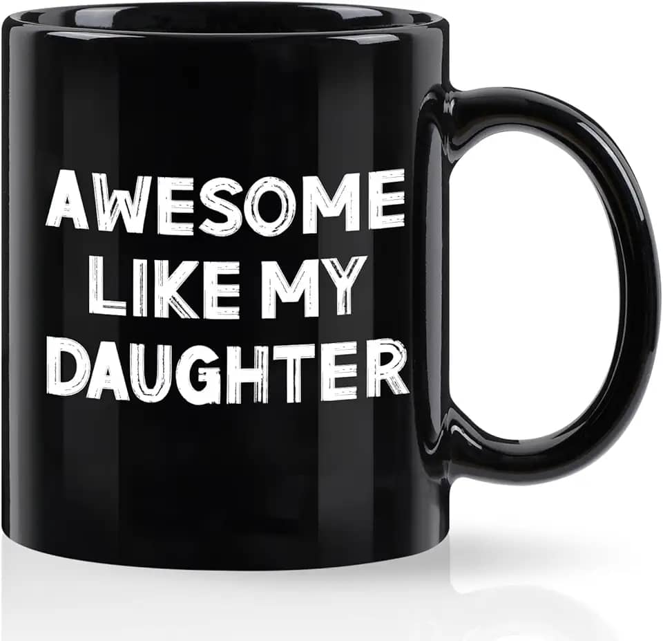 YHRJWN Presentes do pai para o dia dos pais, presentes para o pai, caneca incrível como minha filha, presente de aniversário do pai, presentes de aniversário do pai da filha, presentes de Natal de