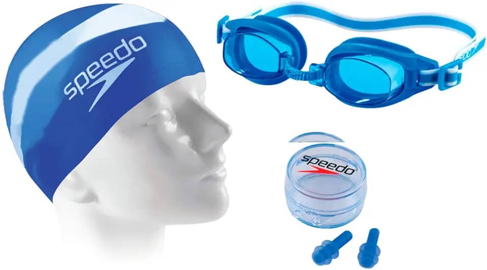 Kit de Natação, Speedo, Swim Jr Slc, Óculos e Touca