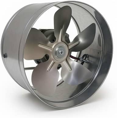 Exaustor Ventilador Industrial, 20cm, Alta Vazão para Churrasqueira e Coifa, Alumínio, 127v/220v