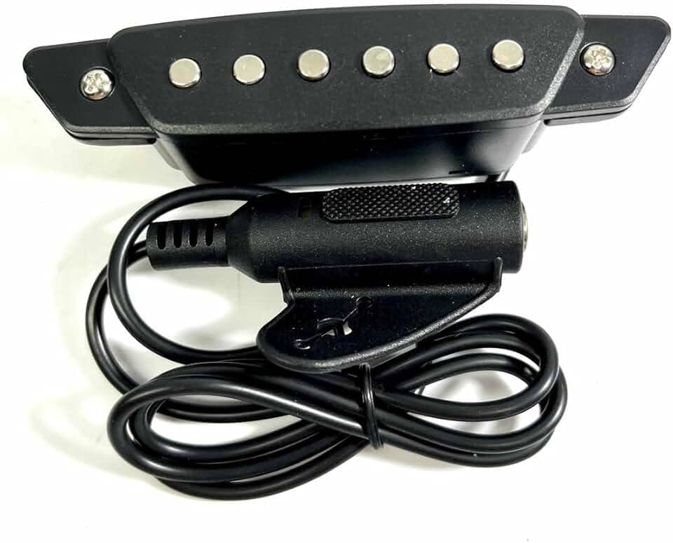 Captador Magnético Para Violão Cordas De Aço Single Cool Preto