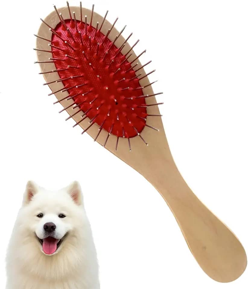 Escova Pet Sem Bolinha Para Cachorro Pelos Longos Tam M Bacon Born Pet