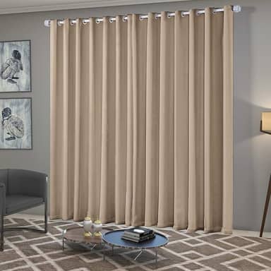 Cortina Blackout/Blecaute Quarto/Sala em Tecido 3,00m x 2,50m com Ilhós Cromado Solaris - Avelã