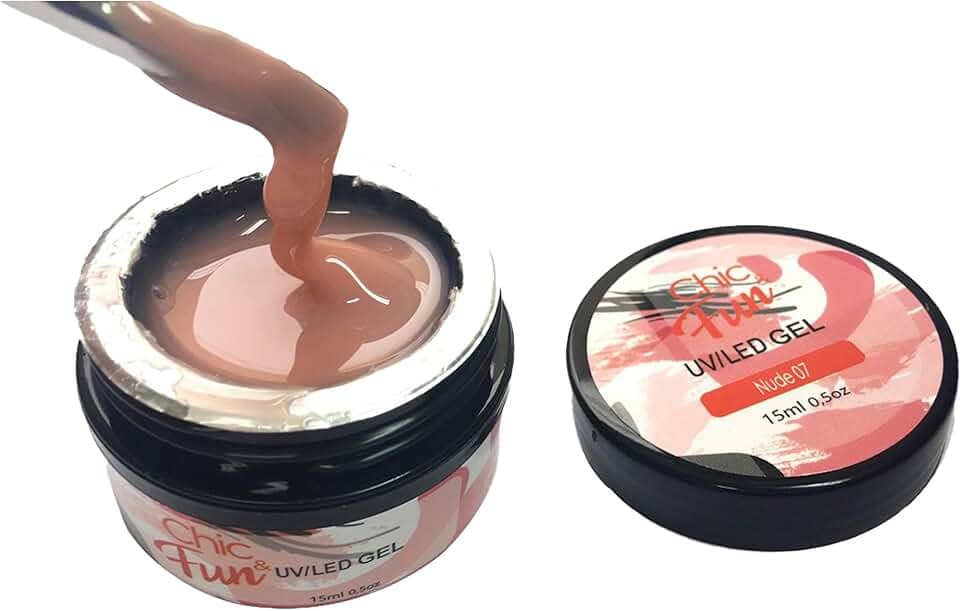 Acrigel Fibra de Gel LED UV para Alongamento de Unhas, 15g, Chic & Fun (Nude 07, x 1un)