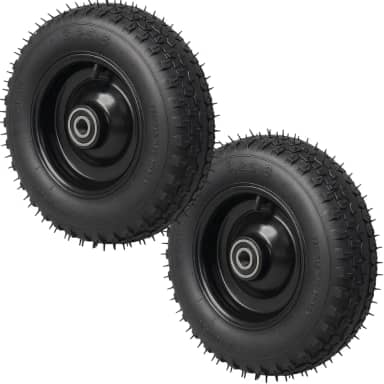 Kit 2 Rodas Carrinho De Mão Carga 8pol 3.25-8 Rol Esfera 25mm 300kg