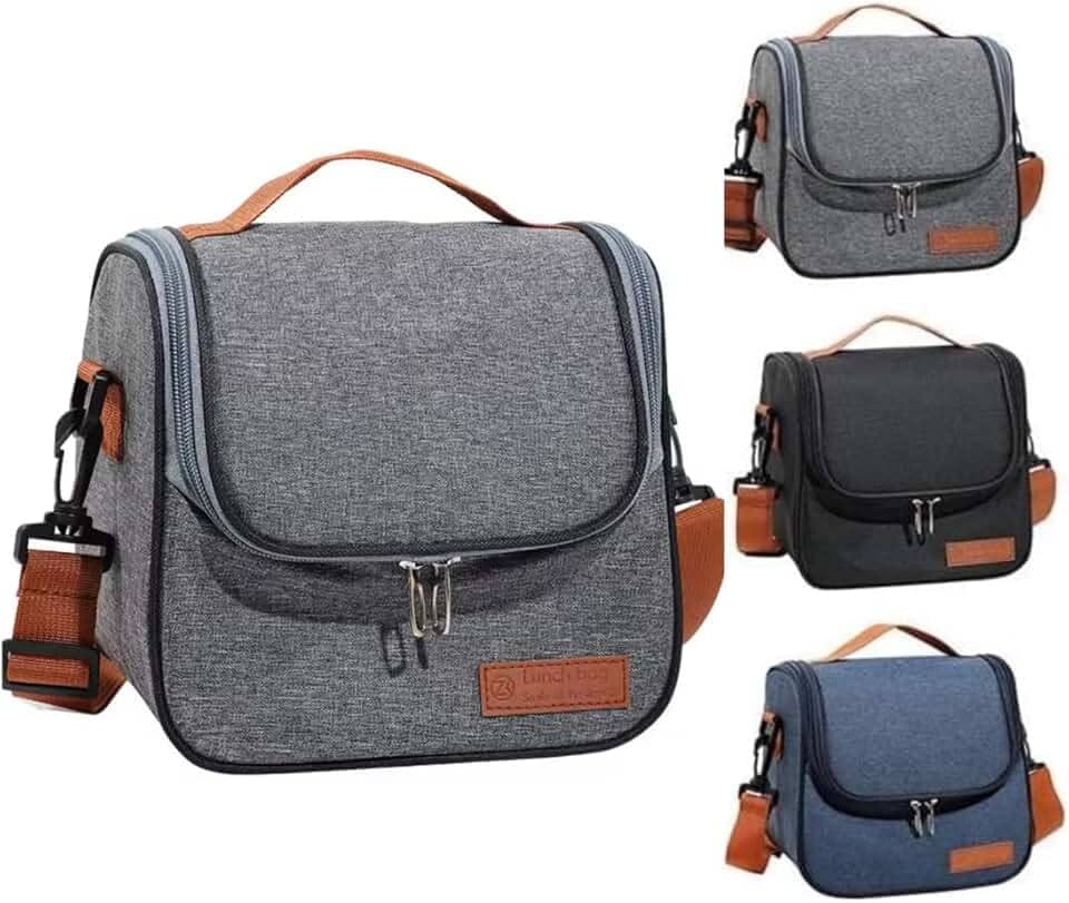 Bolsa Térmica Lancheira Marmita Sacola Para Academia Trabalho Escola e Passeios Alça Removivel (Cinza)