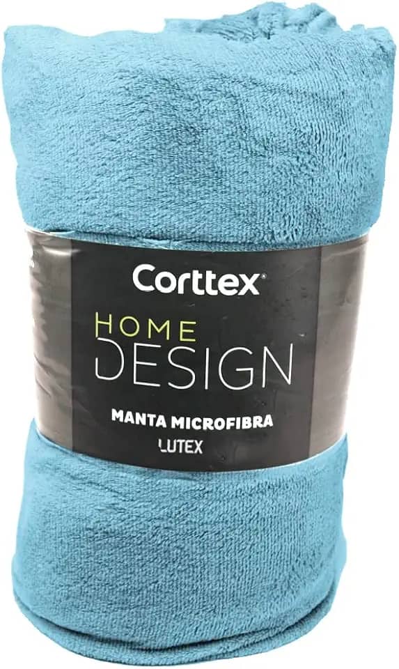 Cobertor Microfibra Casal King Manta Coberta Corttex Home Design Antialérgico Super Macio 2,20x2,40 (Azul)