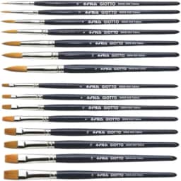 Kit Pincel Giotto Taklon Chato 8 pinceis e Redondo 7 pinceis