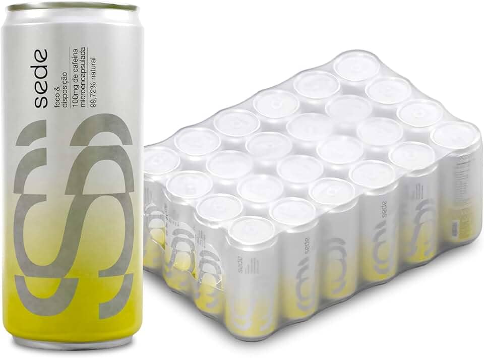 SEDE Energético Natural, Cafeína Microencapsulada, Foco & Disposição - 310ml (24 latas)