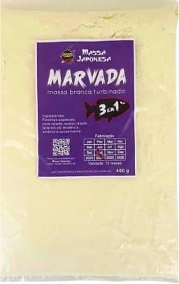 Massa Japonesa Marvada 3 em 1 Massa Branca para Pesca Tamba Pirarara pacu Tilapia
