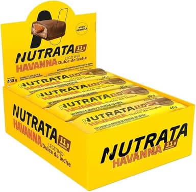 Whey Grego Bar Caixa 12unid - Nutrata Barra de Proteina Sabor:Havanna (Doce de Leite Havanna)