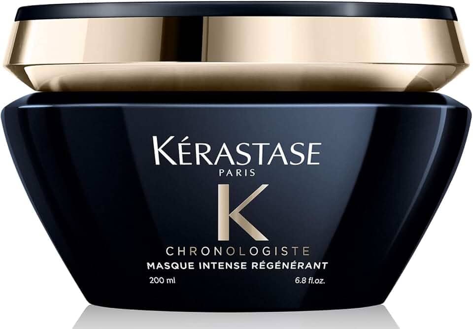Kérastase Chronologiste Masque Intense Régénérant, Para Todos os Tipos de Cabelo, Regeneração e Hidratação Profunda, com Ácido Hialurônico e Vitamina E, 200ml