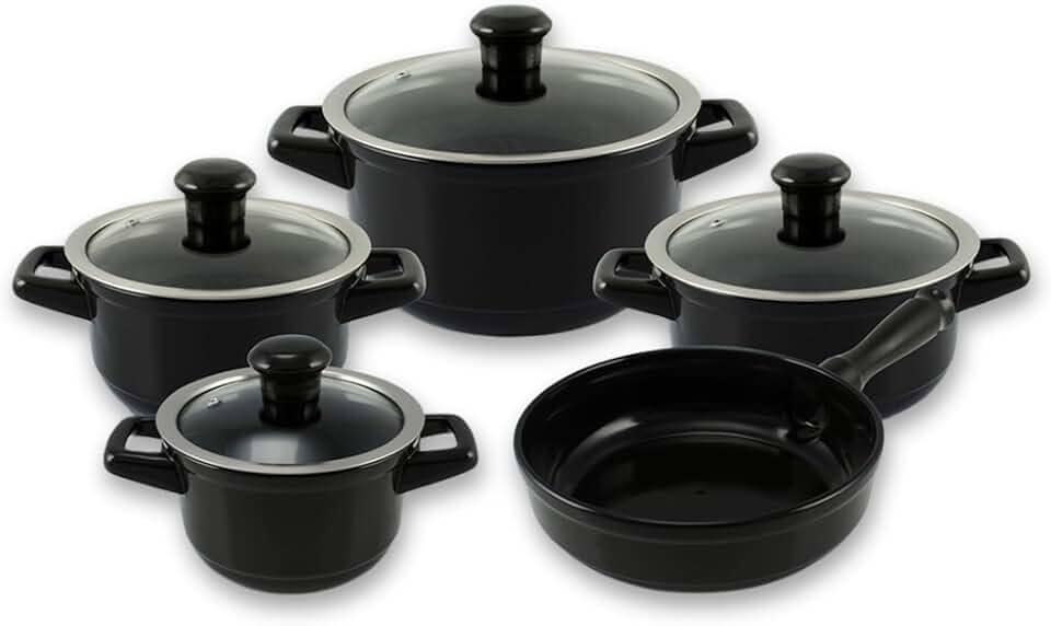 Ceraflame Conjunto Panelas de Cerâmica Duo Smart 5 Peças Preto