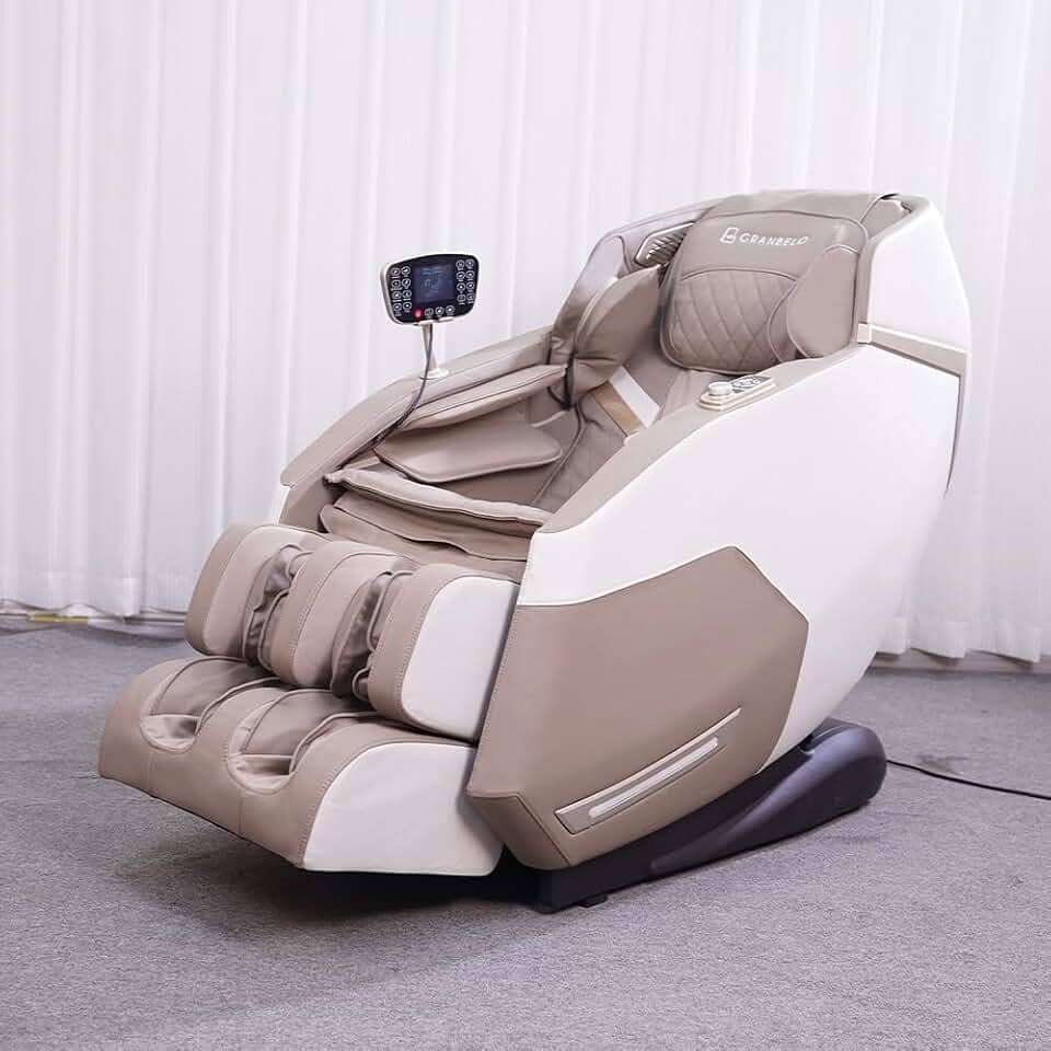 Poltrona de Massagem Elétrica 3D Marvin Reclinação Gravidade Zero Tela LCD PU Preto G94 - Gran Belo