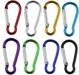 10pcs. Mini Mosquetão De Alumínio Cores P/Camping Chaveiro