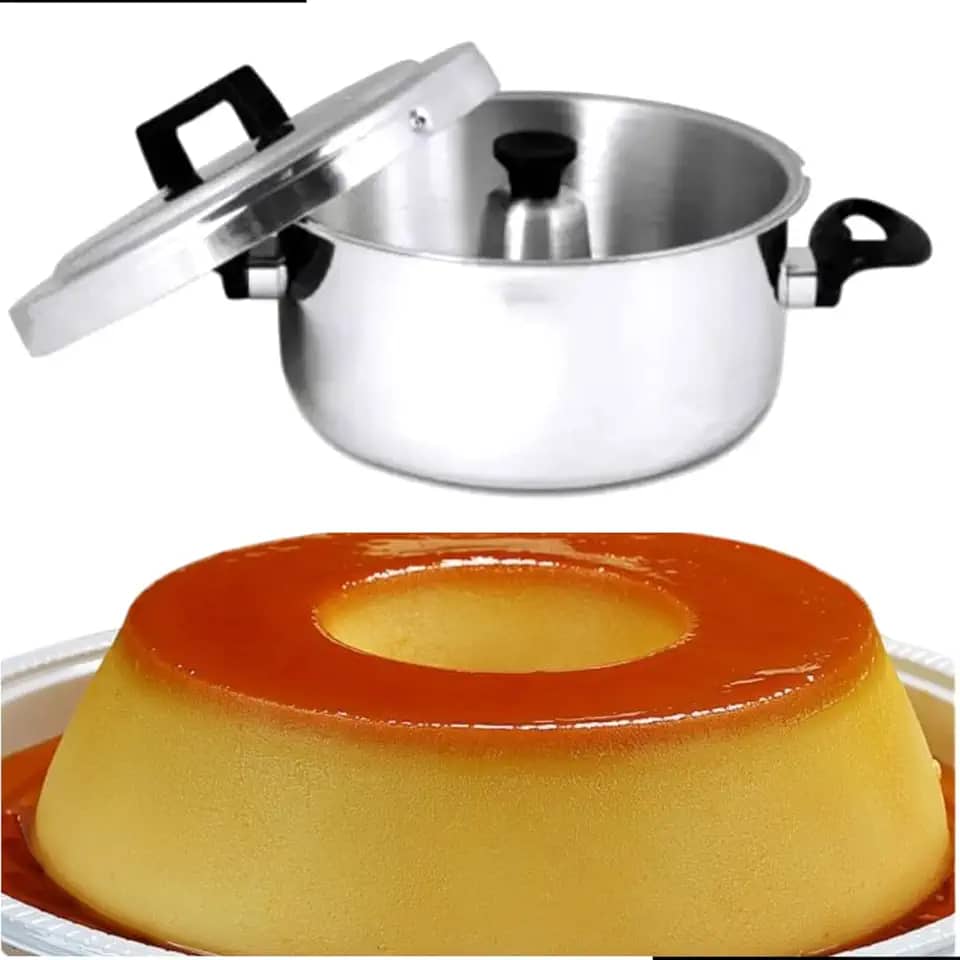 Panela de pudim multi uso meia pressão banho maria (polida)