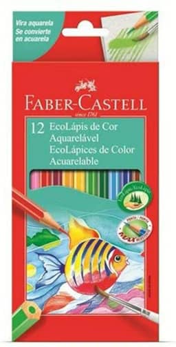 EcoLápis Aquarelavel 12 Cores, Faber-Castell, 120212G, Grafite