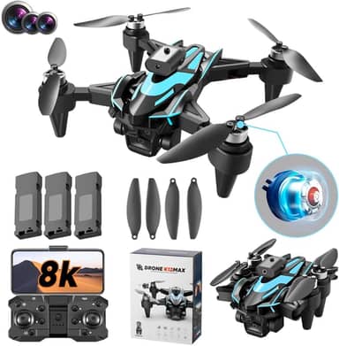 Mini Drones com Câmera, Drone com Motor Brushless e 3 Baterias, Mini Drones de Brinquedo para Iniciantes e Adolescentes