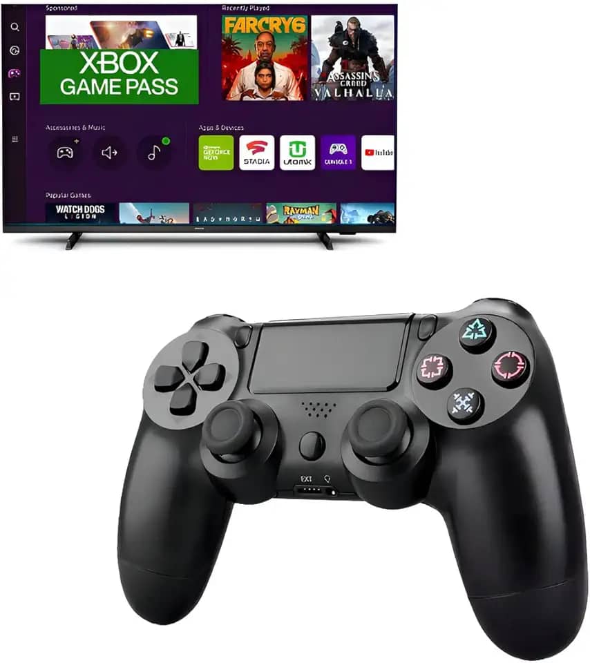 Controle Bluetooth Para Tv Gaming Hub Xbox Game Pass Preto Preto