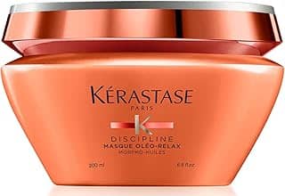 Kérastase Discipline Masque Oléo-Relax, Máscara Capilar de Hidratação Para Cabelos com Frizz e Volume, Redução de Volume e Ação Antifrizz 24h, com Complexo Morpho-Huiles, 200ml