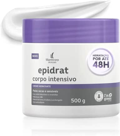Creme Hidratante Epidrat Corporal Intensivo - 500g - Hidratação e Nutrição - Para Peles Secas - Fórmula de Longa Duração e Rápida Absorção - Mantecorp