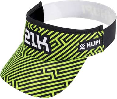 Viseira para Corrida Hupi 21k Grids Verde, Cor: Verde/preto