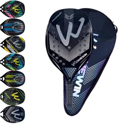 Raquete Beach Tennis Carbono 3K Profissional Com Capa Protetora Leve e Equilibrada