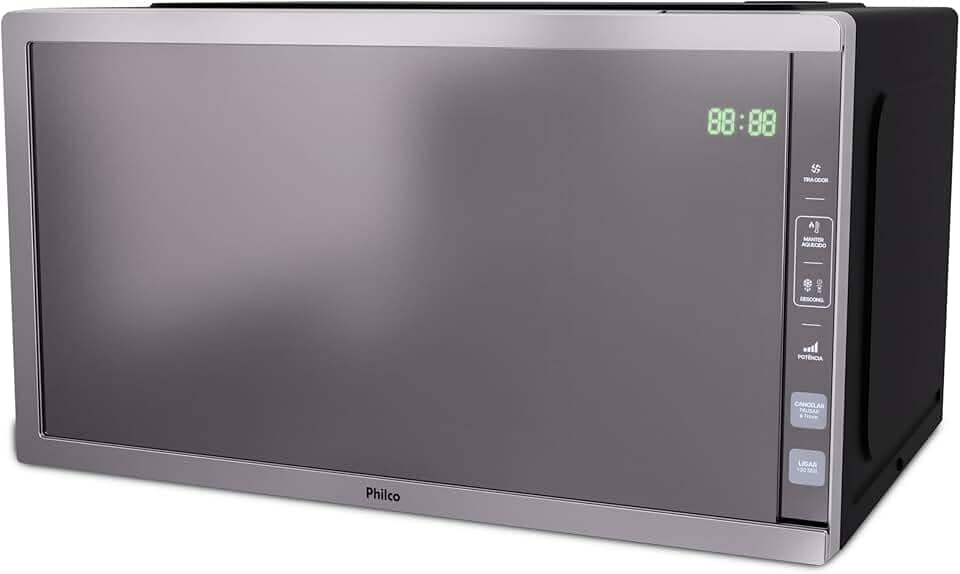 Micro-ondas Philco 33L Preto Acabamento Inox PMO38T 127V
