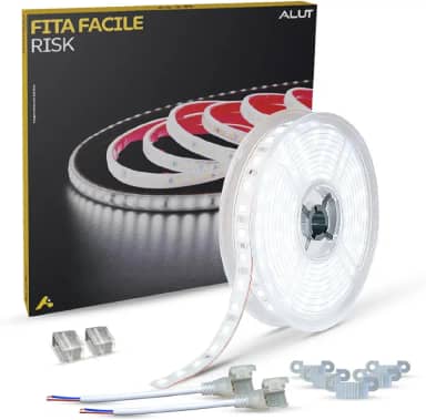 Fita Led Facile Risk 5 Metros 12w 10mm Branco Quente 2700k, Branco Neutro 4000k ou Branco Frio 6500k 120 leds a prova d'água Alut By Avant (Branco Frio 6500k, 220v)