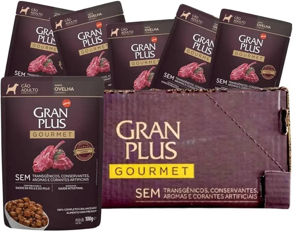 Granplus Ração Úmida Granplus Gourmet Cães Adultos Ovelha 100G - Pack Com 18 Unidades