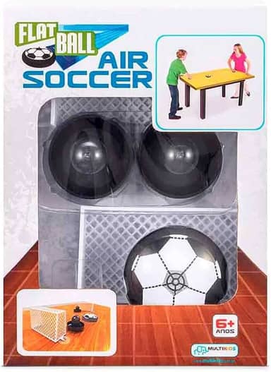 Flat Ball Air Soccer de Mesa com 2 Grades de Gol e 2 Rebatedores Alimentação por 2 Pilhas AAA Indicado para +6 Anos Multikids - BR373
