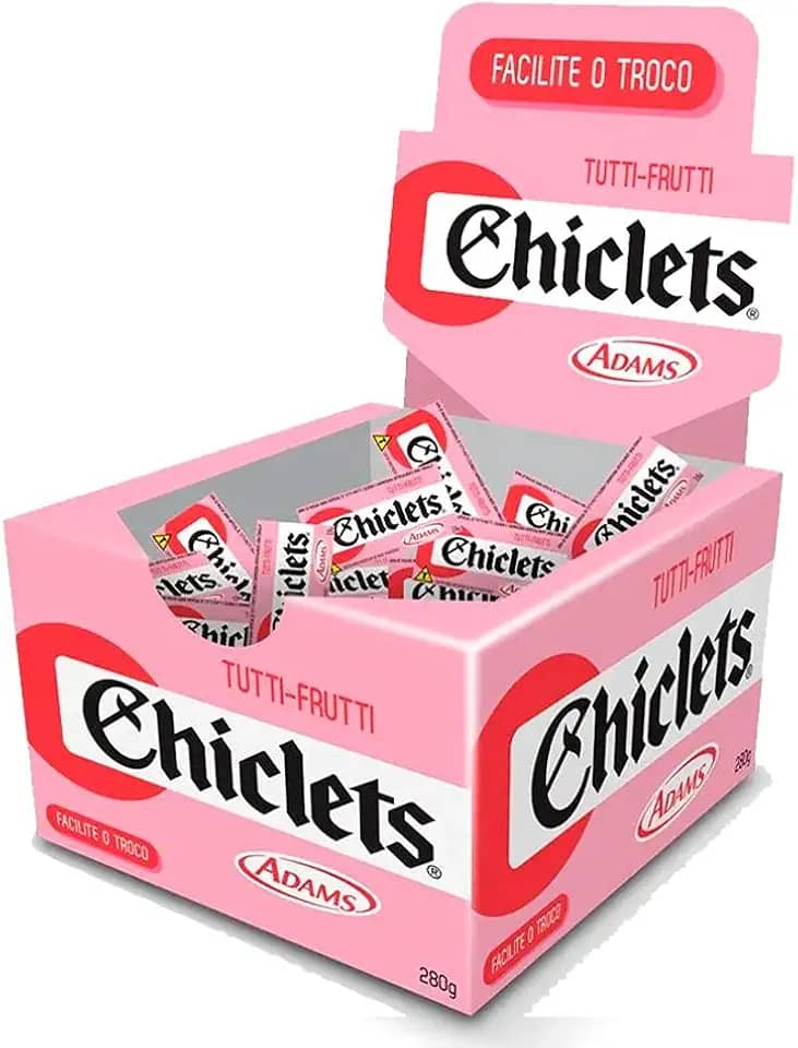 Chiclete Caixinha Chiclets Tutti-Frutti C/100 - Adams