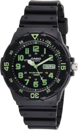 Relógio esportivo masculino MRW200H-3BV estilo mergulho neo-display
