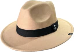 Chapéu Fedora Panamá Aveludado Feltro Macio com Faixa Aba Larga Estilo Qualidade Proteção UV Sol Praia Piscina Caminhada Blues Jazz Vintage Gusttavo Lima Máfia