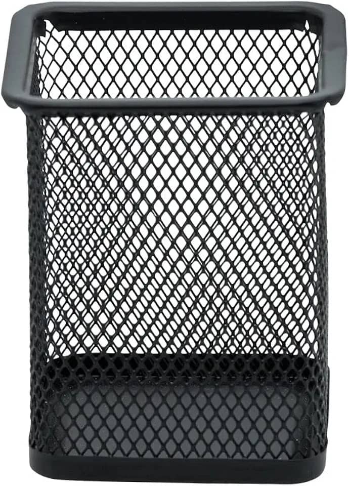 Organizador De Escritorio Aramado P/Caneta Quadrado Pt - 100876