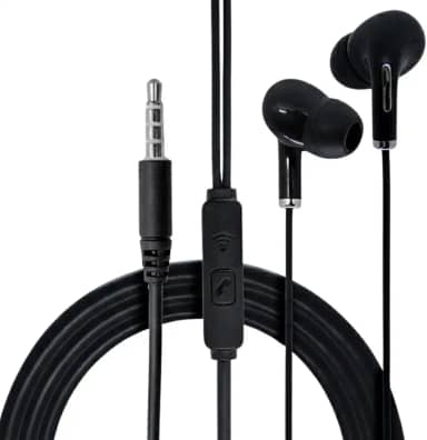 Fone de Ouvido P2 In-Ear 6ª Geração (Preto) - Super Bass, Microfone Integrado. Compatível com Celulares, Tablets, Notebooks, PCs e Dispositivos de Áudio P2