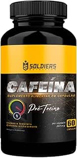 Cafeína 60 Caps - 200mg - Termogênico - 100% Pura - Soldiers Nutrition